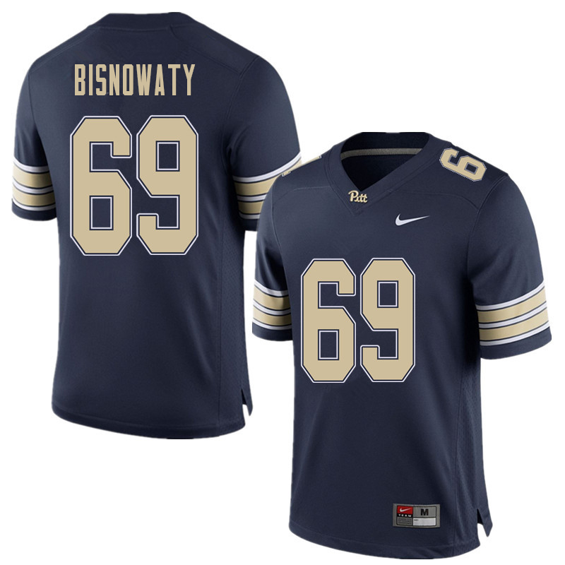 Men #69 Adam Bisnowaty Pittsburgh Panthers College Football Jerseys Sale-Home Blue